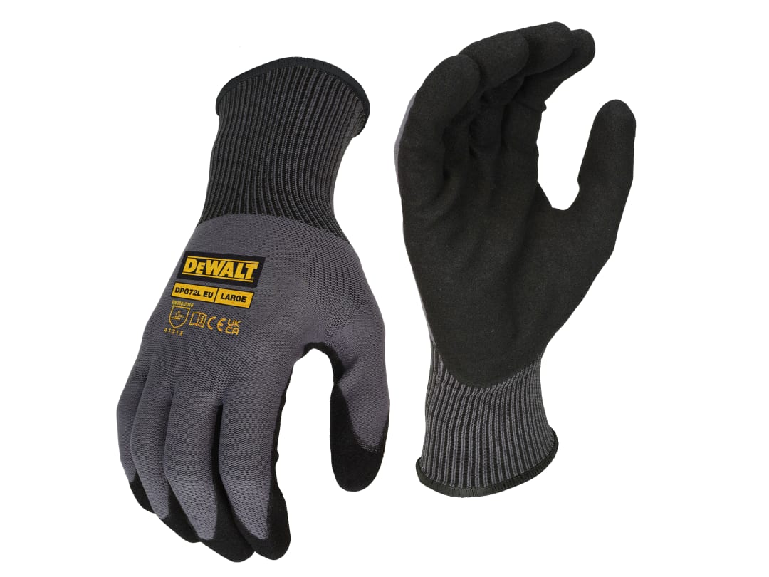 DEWALT Power Tools Coated Grip Gloves - L (Size 9) DPG72L EU