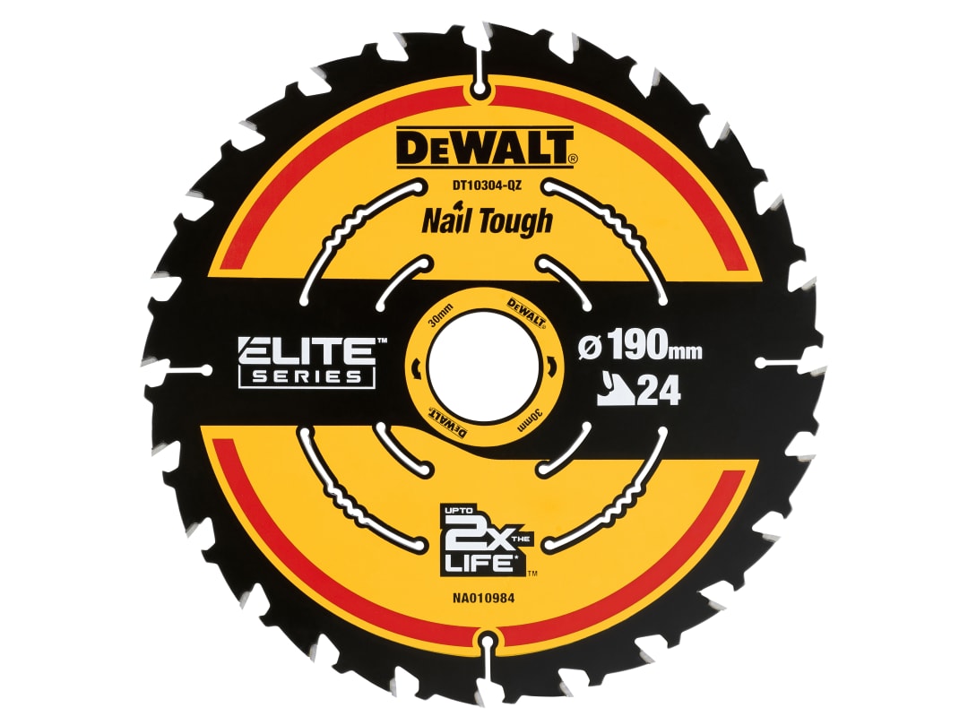 DEWALT Power Tools ELITE™ Series Framing Circular Saw Blade 190 x 30mm x 24T DT10304-QZ