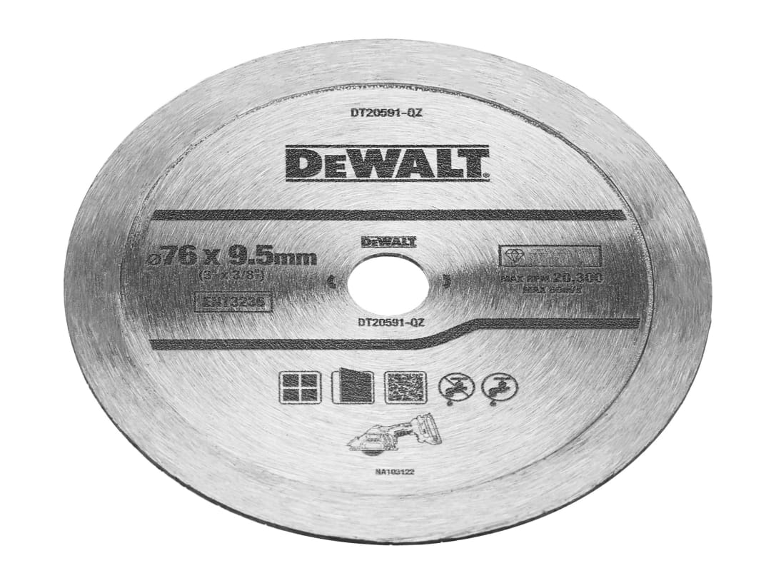 DEWALT Power Tools DT20591 Diamond Tile Blade 76mm DT20591-QZ