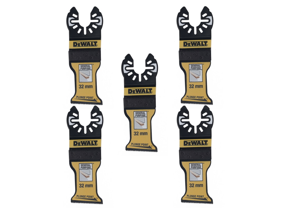 DEWALT Power Tools DT20776 Bi-Metal Plunge Point Multitool Blade 32mm (5 Pack) DT20776-QZ