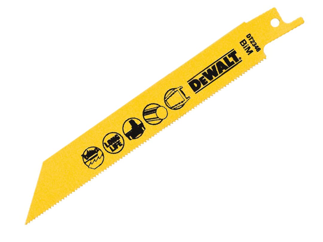 DEWALT Power Tools Bi-Metal Reciprocating Blade for Metal Cordless 152mm x 18 TPI (Pack 5) DT2346-QZ