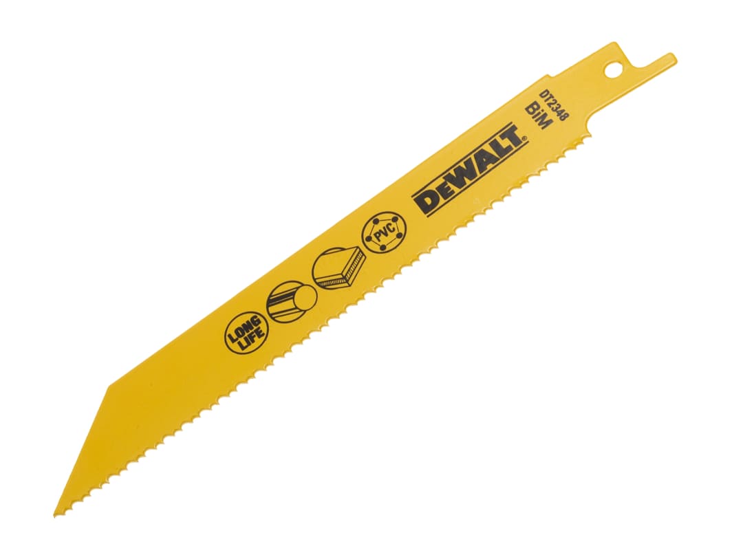 DEWALT Power Tools Bi-Metal Reciprocating Blade for Plastic & Pipes 152mm( Pack 5) DT2348-QZ