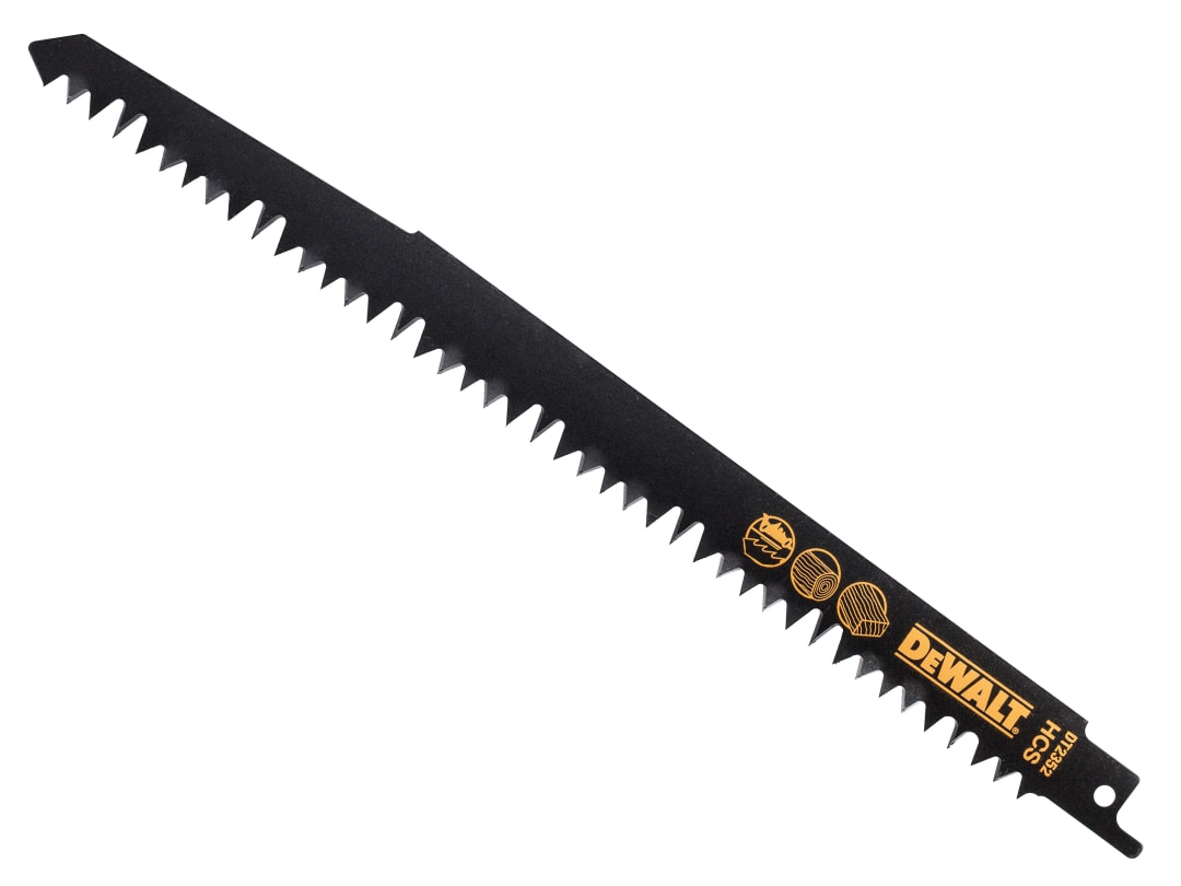 DEWALT Power Tools HCS Reciprocating Blade for Wood, Fast Cuts 240mm x 5/6.5 TPI (Pack 5) DT2352-QZ