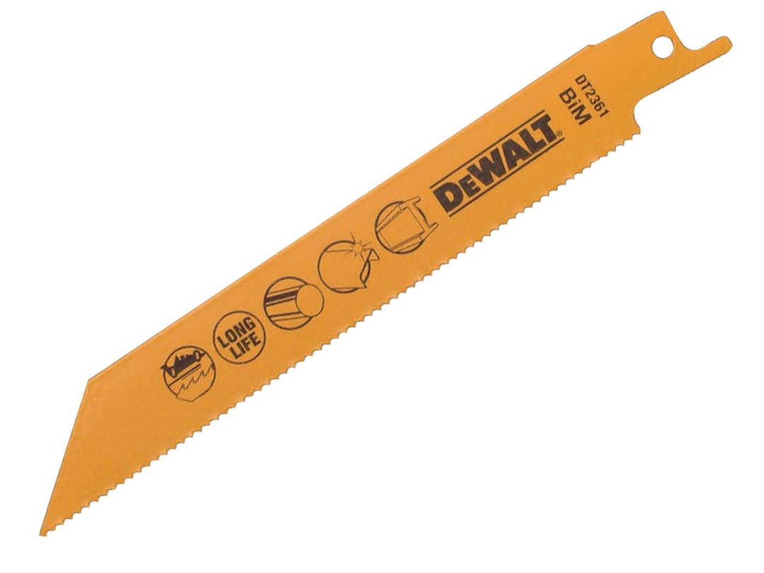 DEWALT Power Tools Bi-Metal Reciprocating Blade for Metal 152mm x 14 TPI (Pack 5) DT2361-QZ