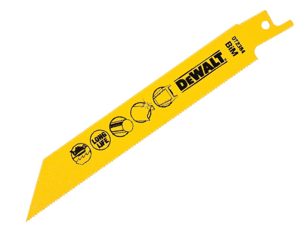 DEWALT Power Tools Bi-Metal Reciprocating Blade for Metal 152mm x 18 TPI (Pack 5) DT2384-QZ