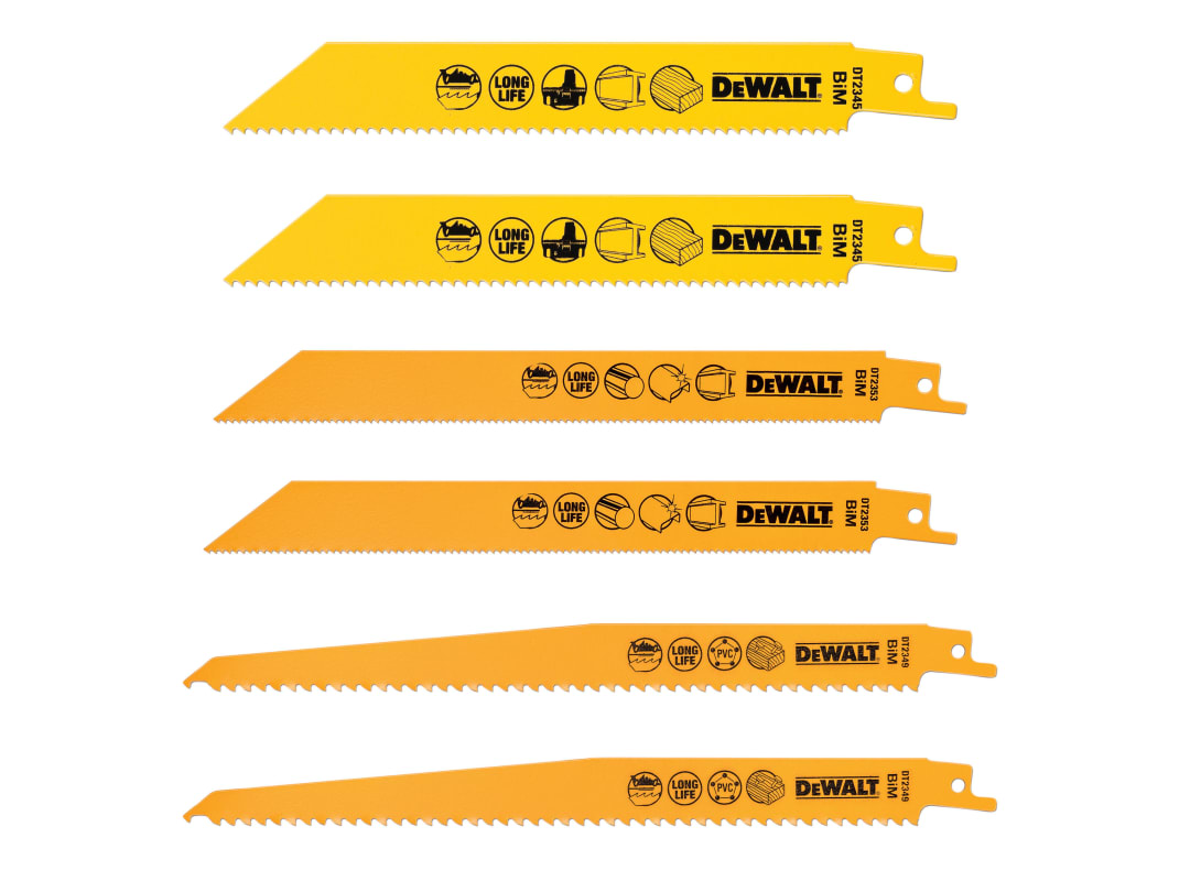 DEWALT Power Tools DT2444 Reciprocating Saw Blade Set, 6 Piece DT2444-QZ