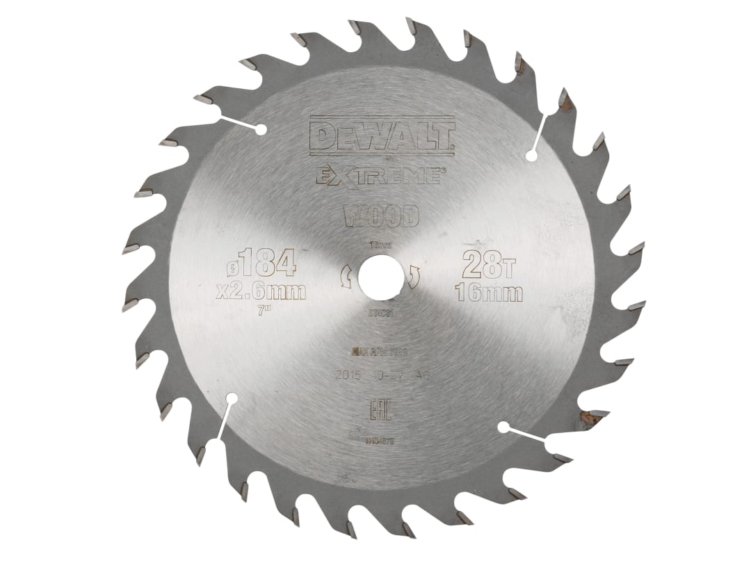 DEWALT Power Tools Series 40 Circular Saw Blade 184 x 16mm x 28T ATB DT4031-QZ