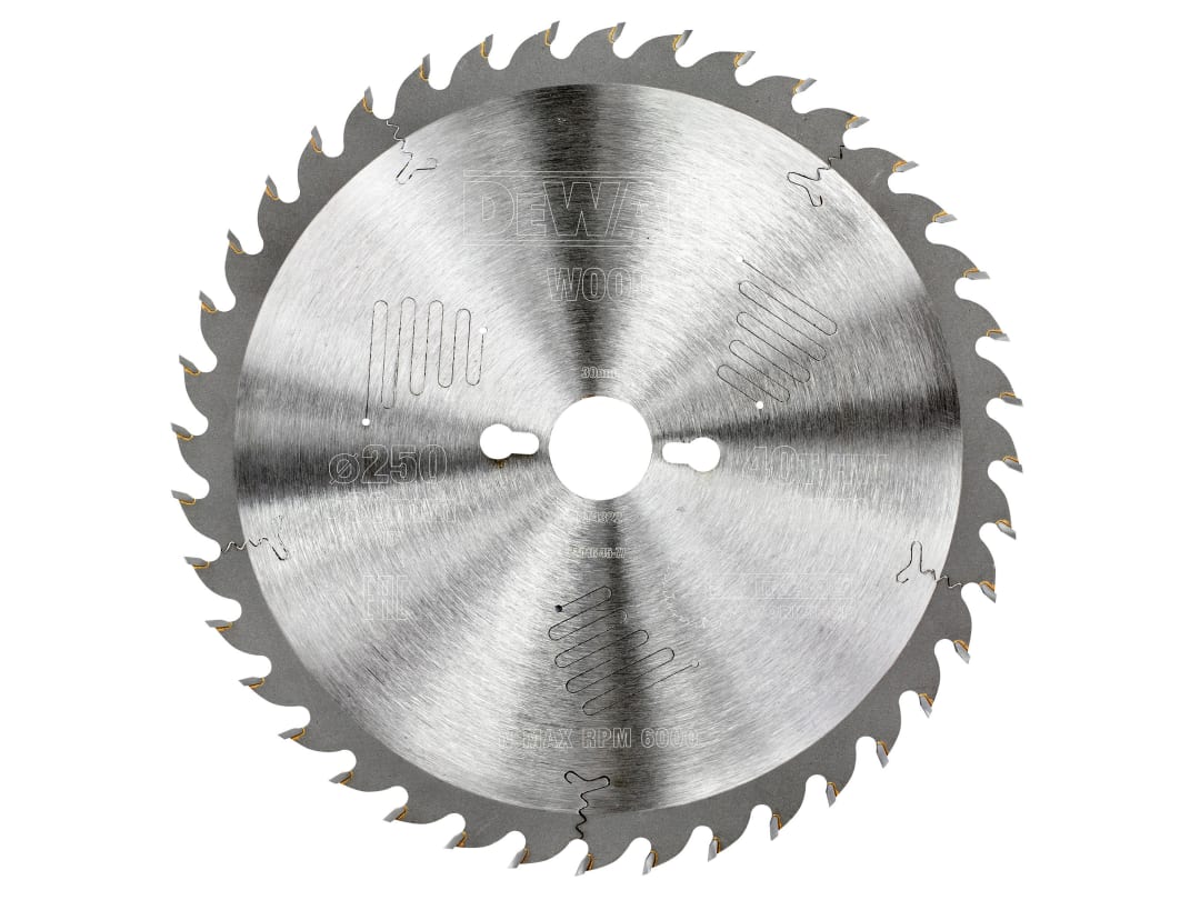 DEWALT Power Tools Series 60 Circular Saw Blade 250 x 30mm x 40T DT4322-QZ