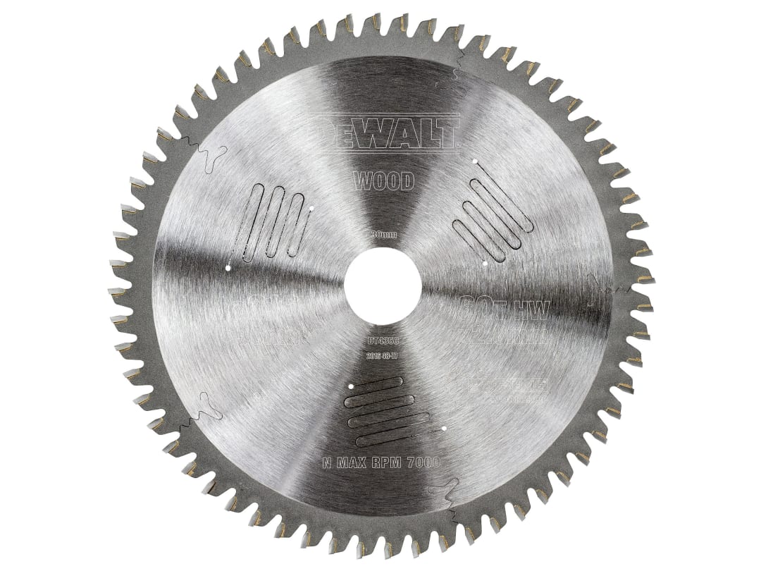 DEWALT Power Tools Series 60 Circular Saw Blade 216 x 30mm x 60T ATB/Neg DT4350-QZ