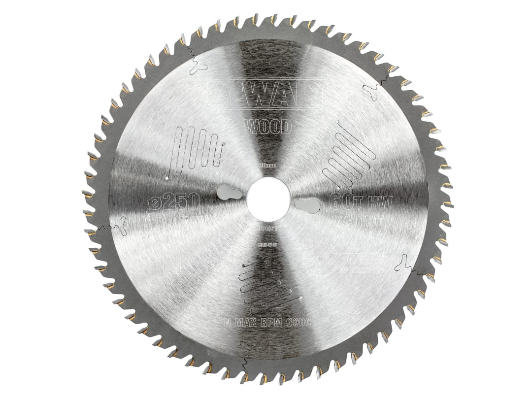 DEWALT Power Tools Series 60 Circular Saw Blade 250 x 30mm x 60T DT4351-QZ