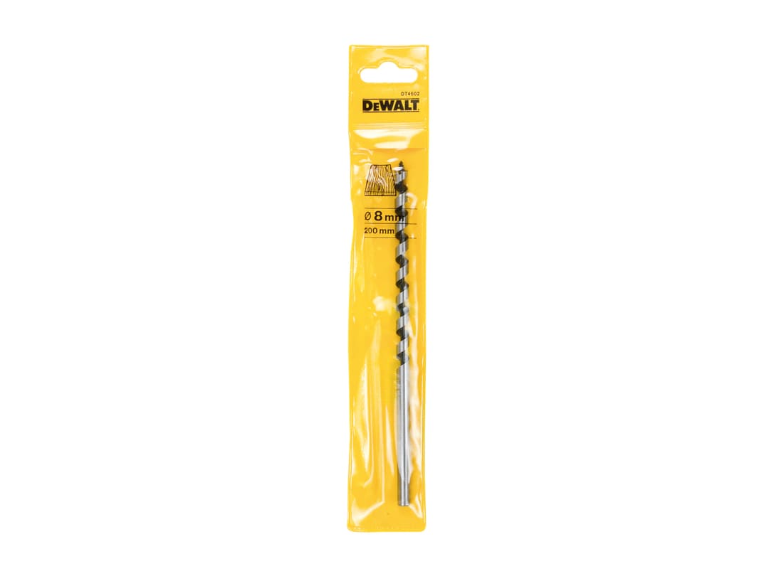 DEWALT Power Tools Wood Auger Drill Bit 8 x 200mm DT4602-QZ