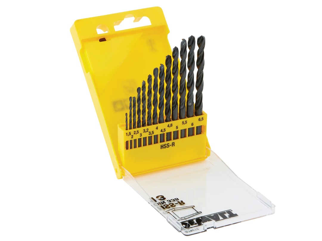 DEWALT Power Tools DT5912 HSS-R Jobber Drill Bit Set, 13 Piece DT5912-QZ