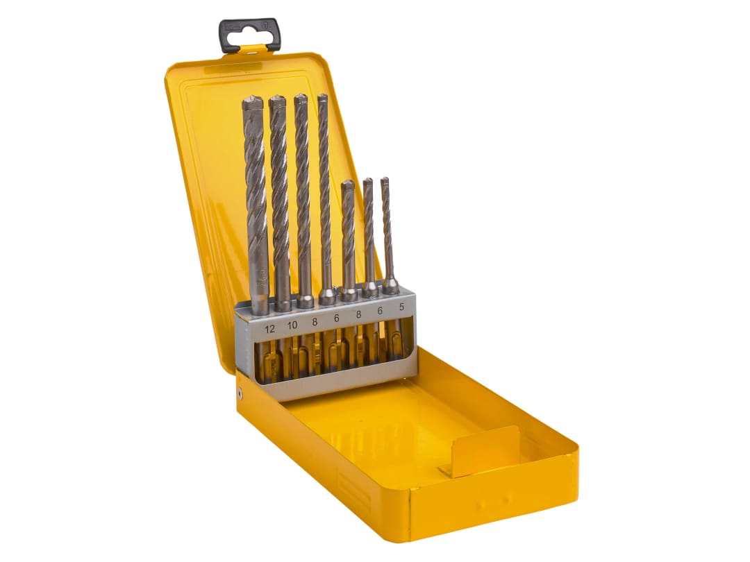 DEWALT Power Tools ELITE SDS+ Full Head Carbide 4 Cutter Drill Bit Set, 7 Piece DT8976-QZ