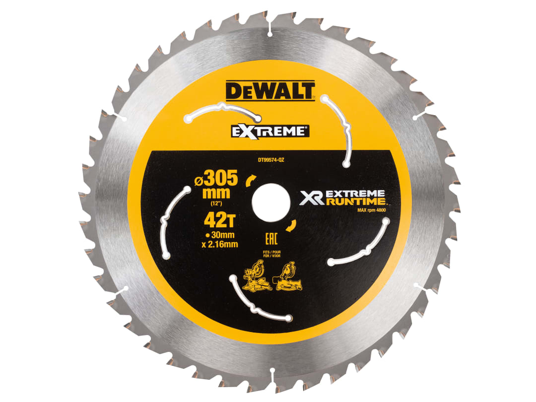 DEWALT Power Tools XR FlexVolt Mitre Saw Blade 305 x 30mm x 42T DT99574-QZ