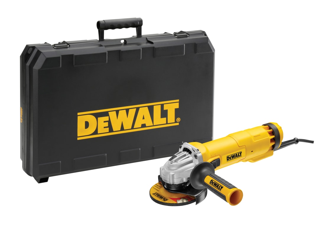 DEWALT Power Tools DWE4206K Mini Grinder & Kitbox 115mm 1010W 240V DWE4206K-GB