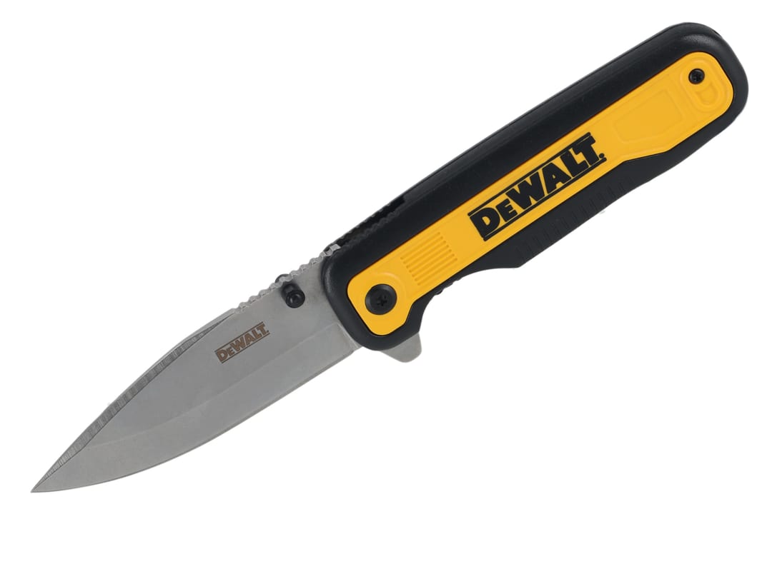 DEWALT Hand Tools Drop Point Folding Pocket Knife DWHT10993-0