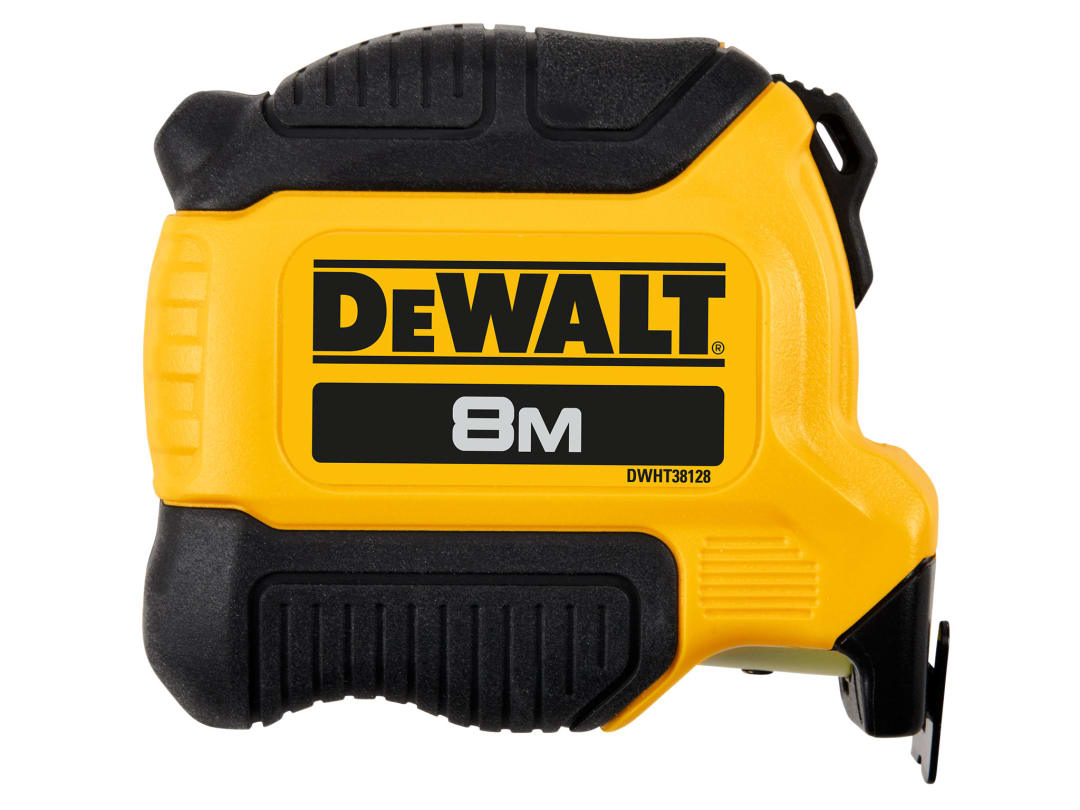 DEWALT Hand Tools Compact Series Tape Measure 8m (Width 28mm) (Metric Only) DWHT38128-0