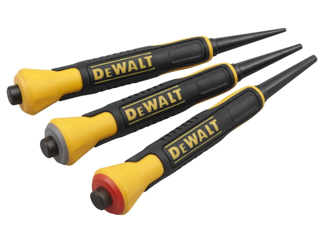 DEWALT Hand Tools Bi-Material Nail Punch Set, 3 Piece DWHT0-58018