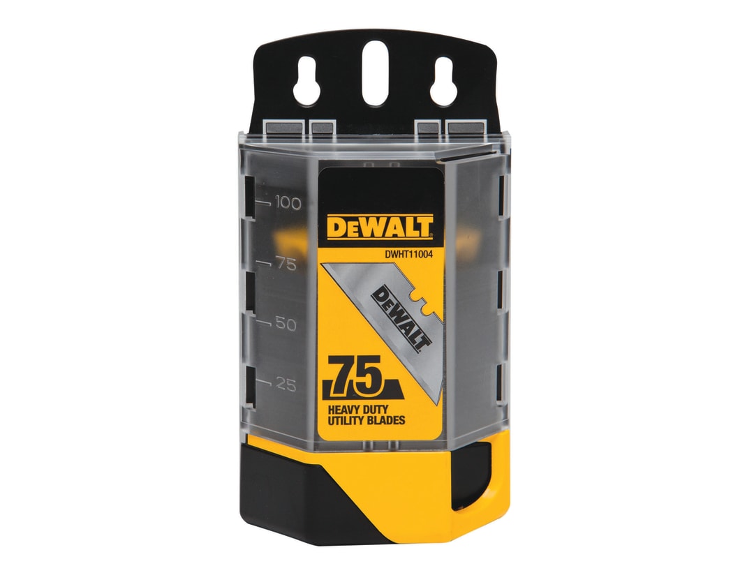 DEWALT Hand Tools Induction Hardened Utility Blades (Dispenser of 75) DWHT11004-7