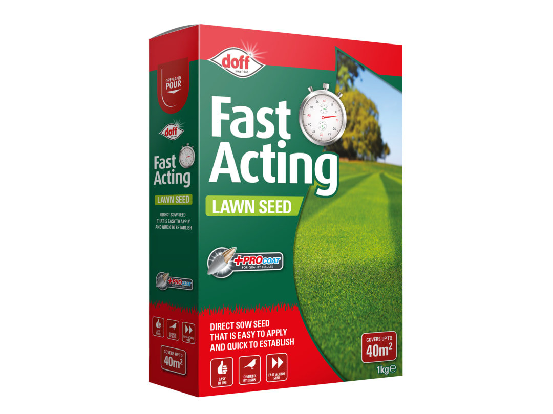 DOFF Fast Growing Lawn Seed + Procoat 1kg F-LC-A00-DOF