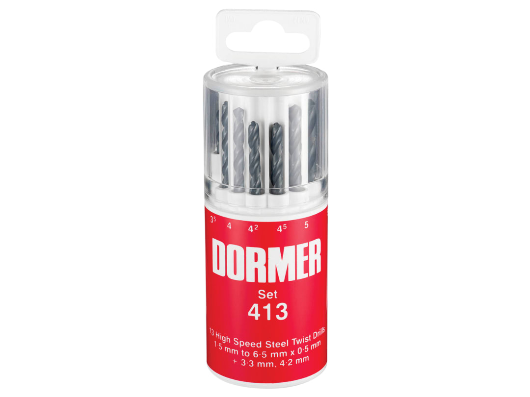 Dormer A191 No.413 Metric HSS Drill Set of 13 1.5-6.5 x 0.5mm A191413