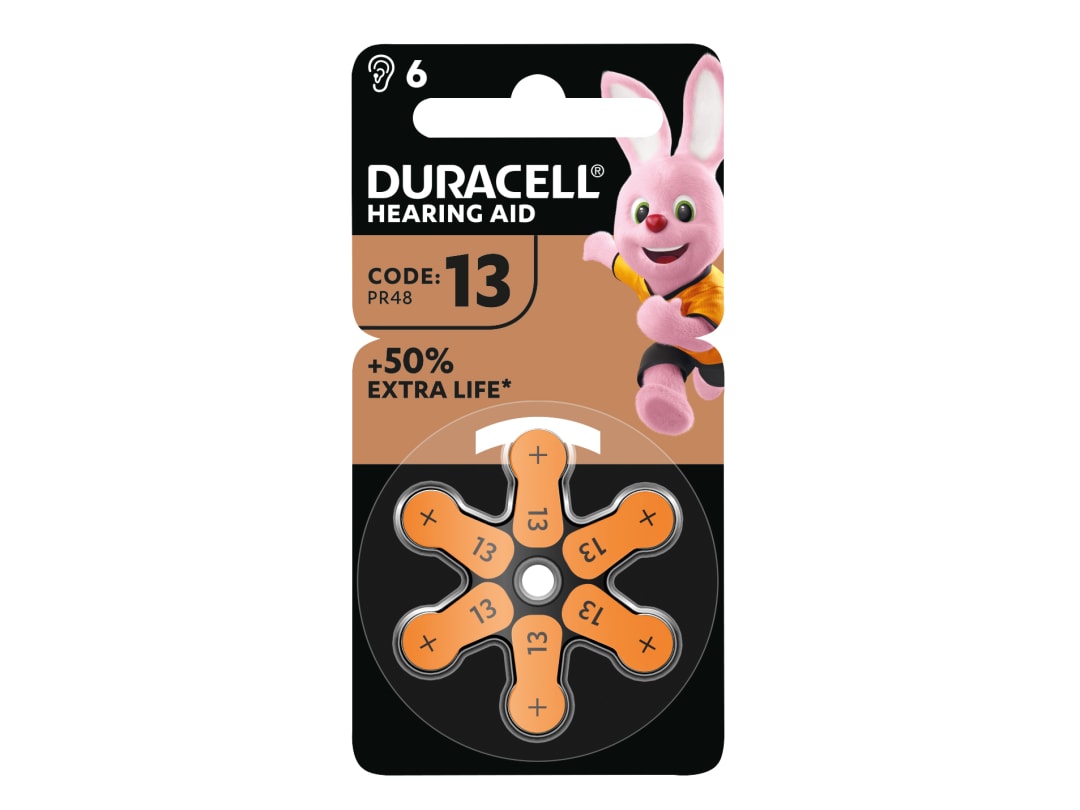 Duracell Hearing Aid Batteries Size 13 (6 Pack) S492
