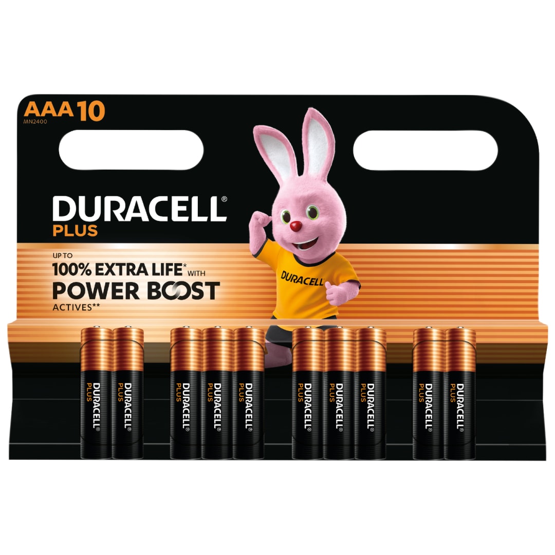 Duracell Plus Power + Power Boost AAA x 10 S30949 S30949