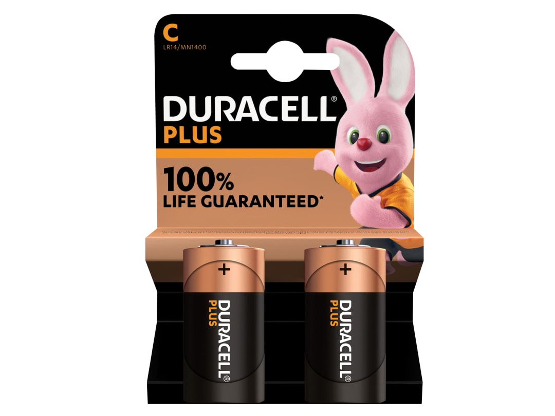 Duracell +100% Plus Power Battery C x 2 S18711 S18711