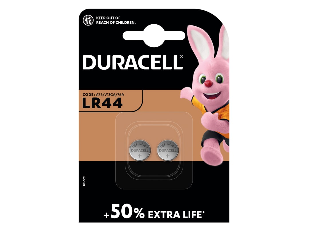 Duracell LR44 1.5V Alkaline Coin Battery x 2 S3284 S3284