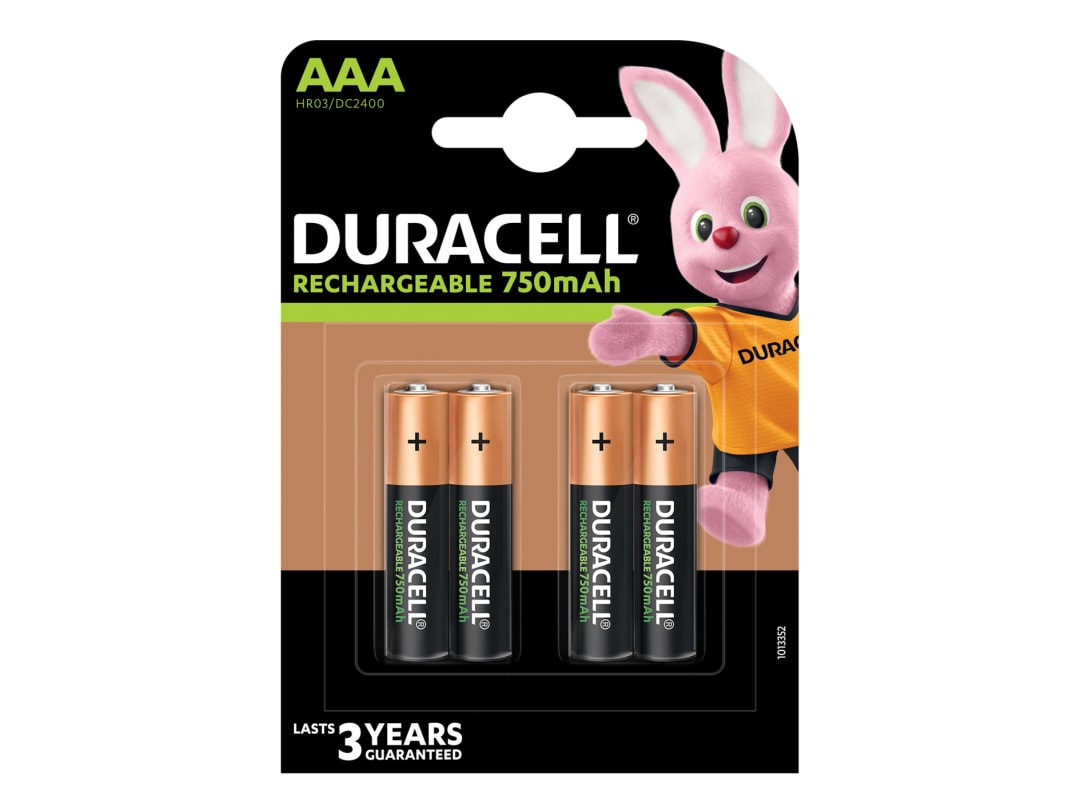 Duracell Rechargeable 750mAh AAA x 4 S5272 S5272