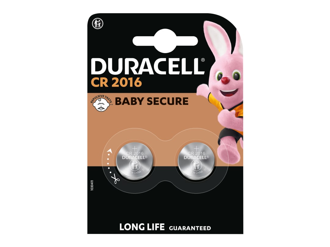 Duracell CR2016 3V Lithium Coin Battery x 2 S5735 S5735
