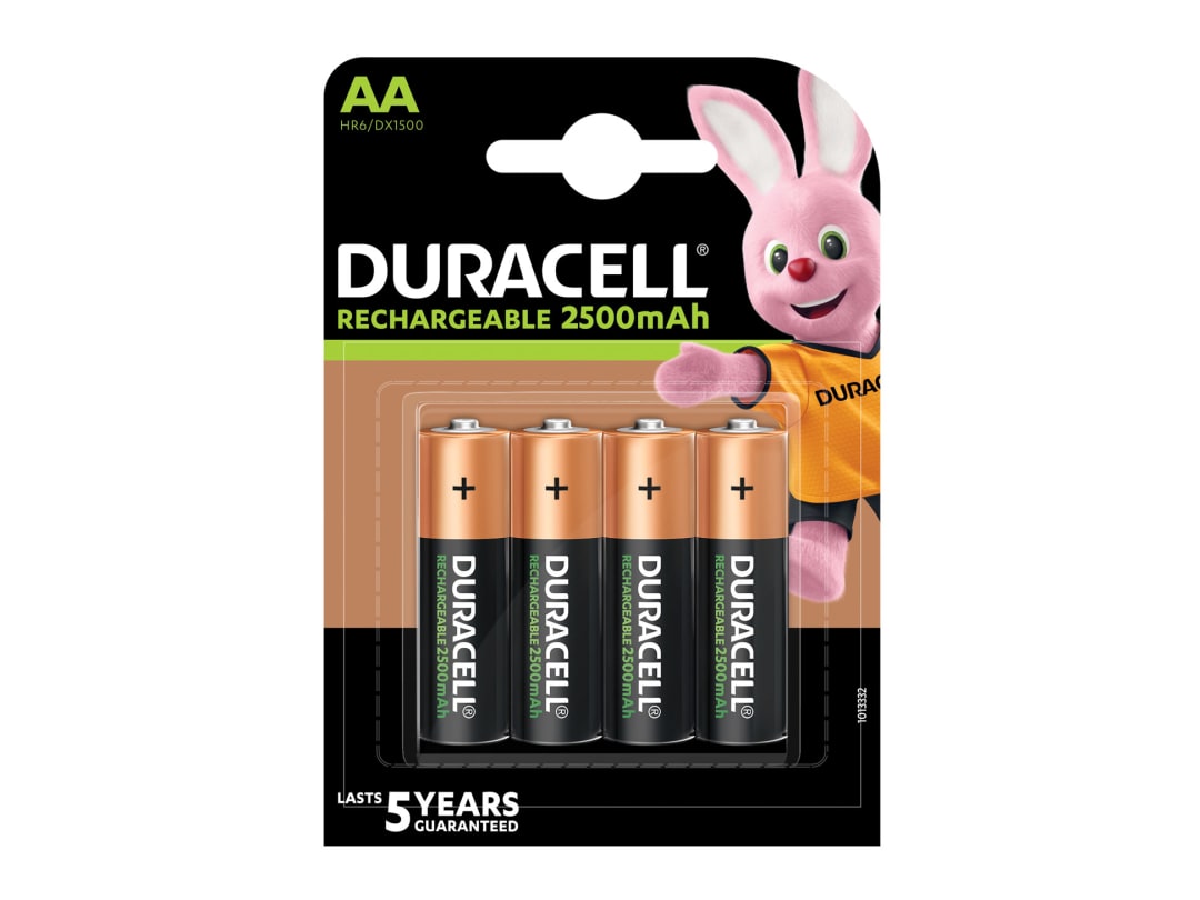 Duracell AA Cell 2500Mah Rechargeable Batteries (Pack 4) S29862