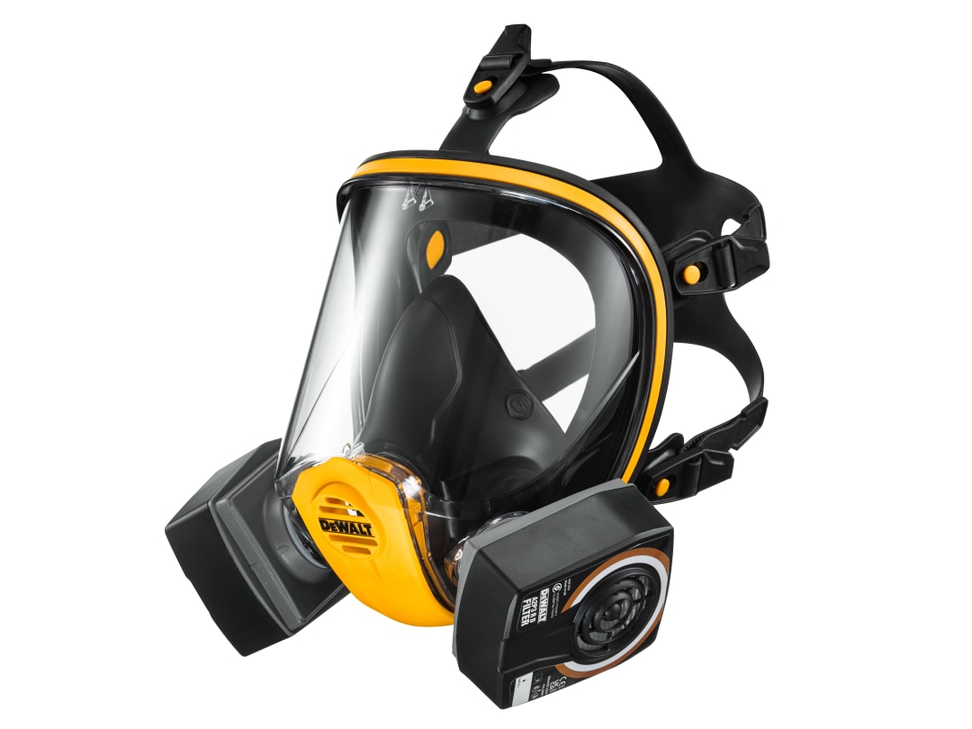 DEWALT Respiration A2P3 Full Face Mask Respirator - Large DXIR1FFMLA2P3