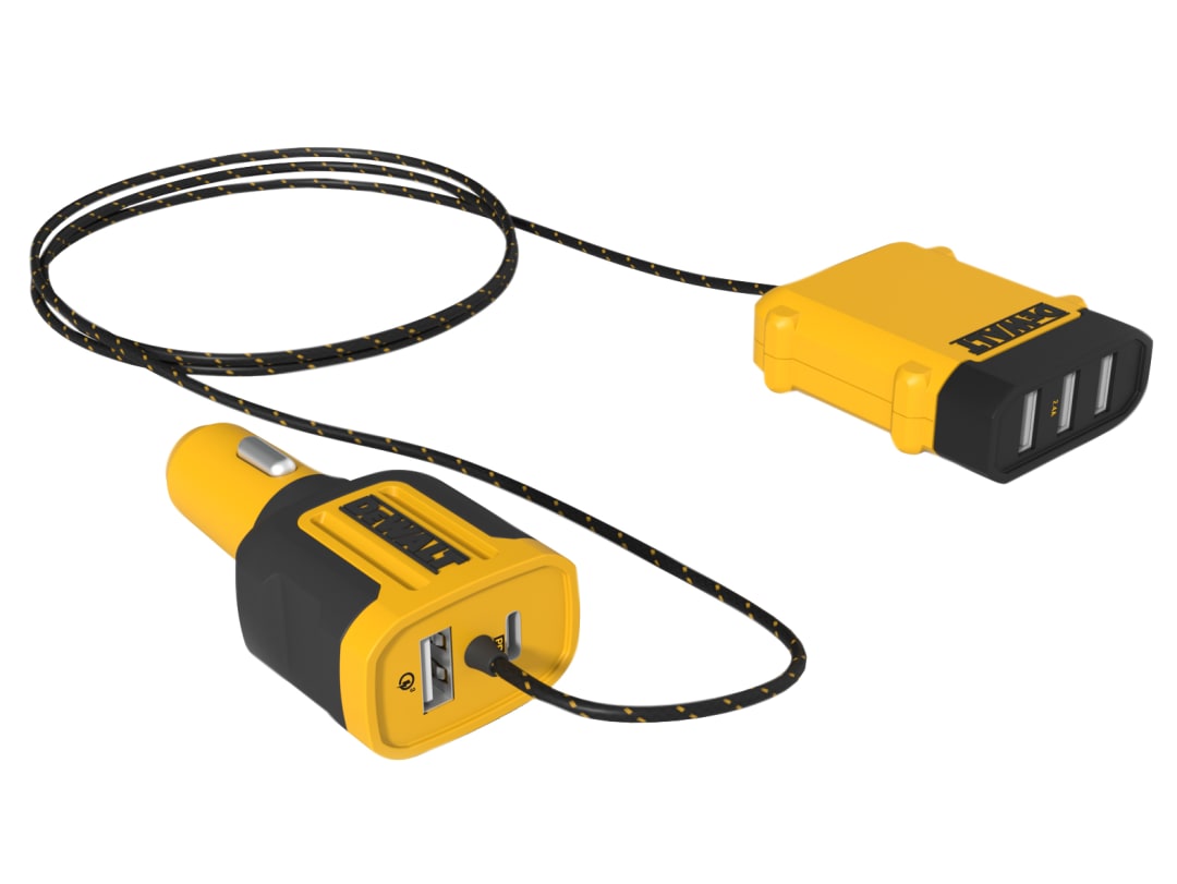 DEWALT Telecoms 5-Port Front and Back Seat USB Charger 141 0475 DWG