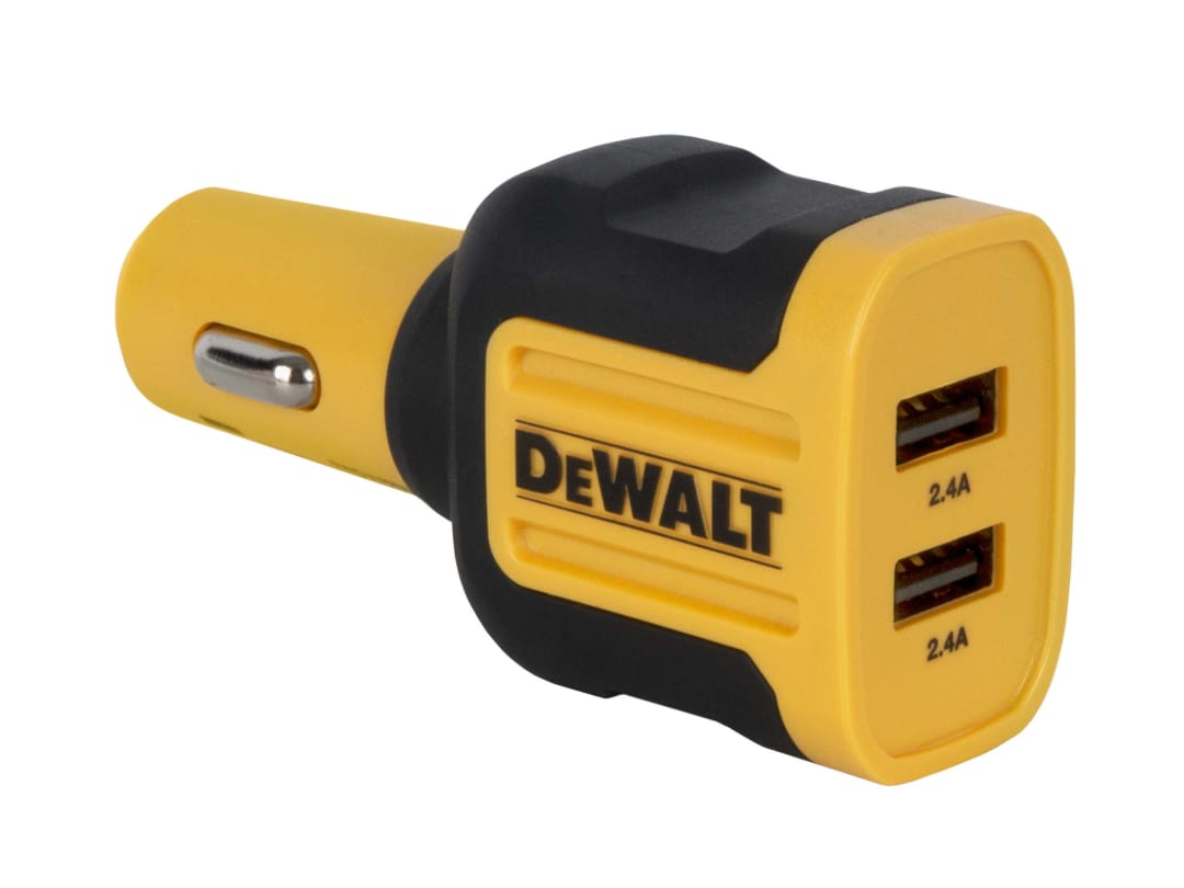 DEWALT Telecoms 2-Port Mobile USB Charger 24W 141 9008 DWG