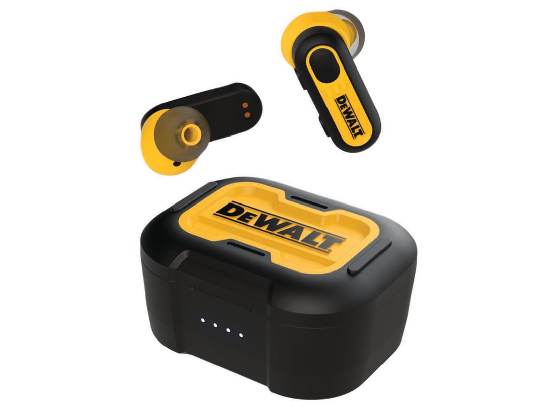 DEWALT Telecoms Jobsite Pro-X1 True Wireless Earbuds with Charging Case 190 2092 DWG