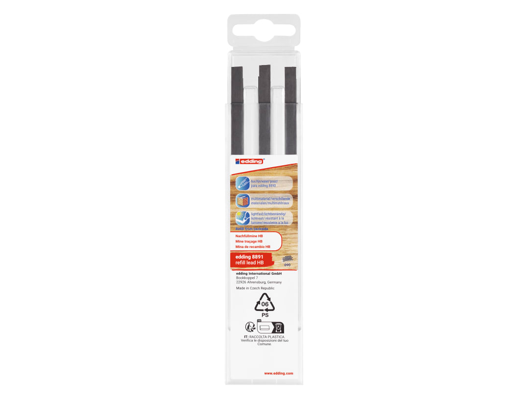edding 8891 Refill HB Lead Set, 6 Piece 4-8891-6090