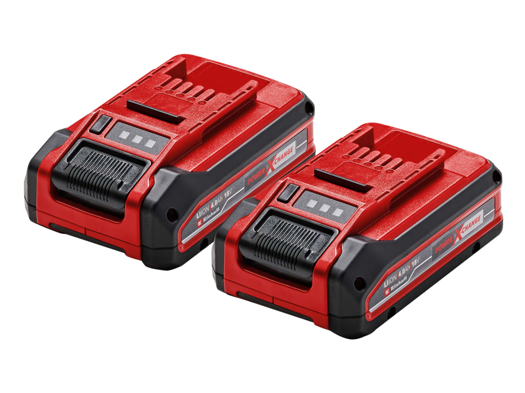 Einhell PLUS Power X-Change Battery Twin Pack 18V 2 x 4.0Ah Li-ion 4511629